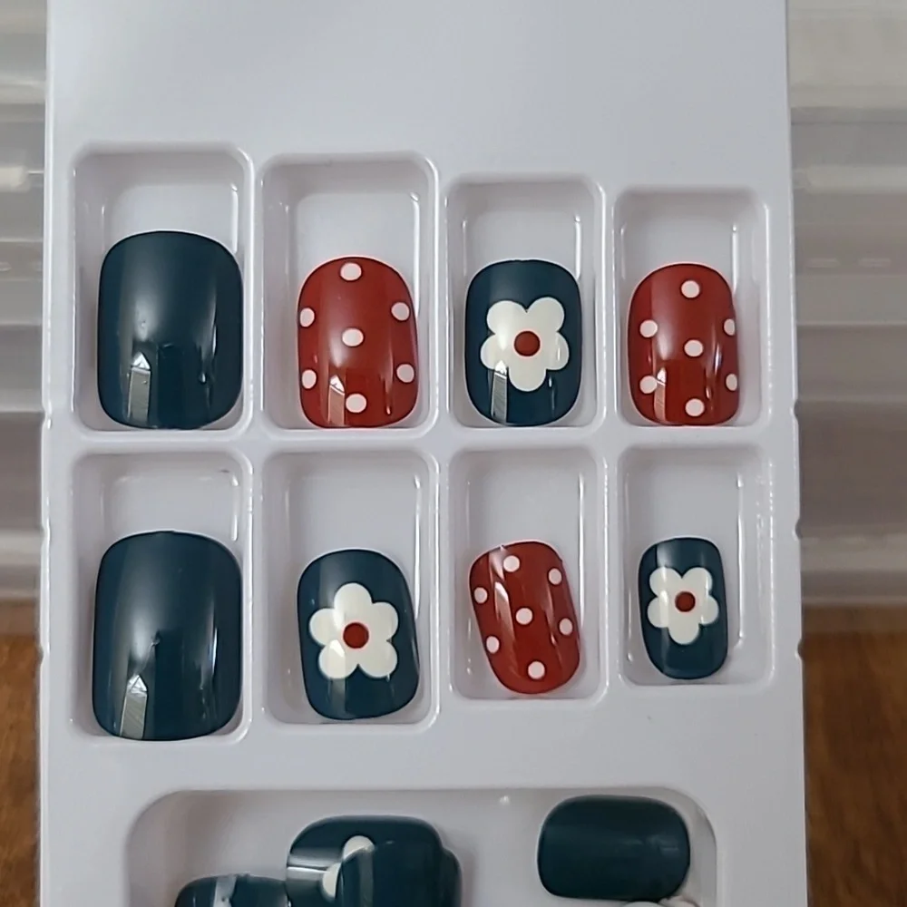 2/$16 Floral & Polka-dots Press On Nails